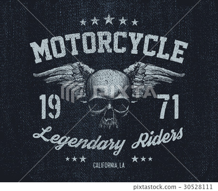 vector emblem retro motorcyclist old skull vector emblem retro motorcyclist old skull 30528111