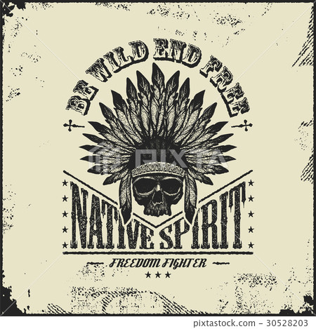 skull indian chief hand drawing style skull indian chief hand drawing style 30528203