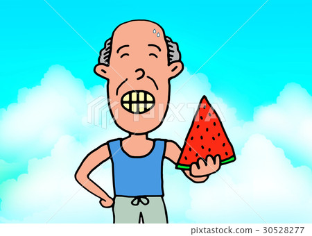 The grandfather who eats watermelon 30528277