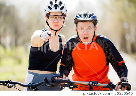 Photo of athletes on bicycles Photo of athletes on bicycles 30530540