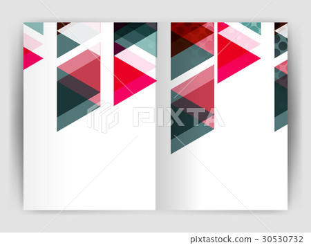 Vector triangle business annual report cover print - Stock Illustration ...