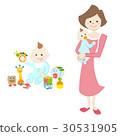 媽媽抱著一個嬰兒 30531905