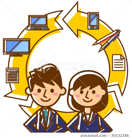 Worker male female upper body 30532386