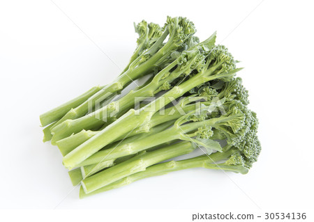 秸稈西蘭花簡單·白背照片 30534136