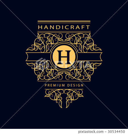 Monogram design. Elegant line logo. Business sign  30534450
