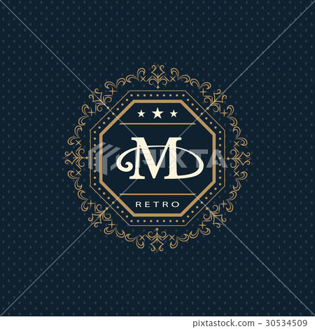 Monogram design. Elegant line logo. Business sign Monogram design. Elegant line logo. Business sign 30534509