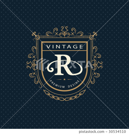 Monogram design. Elegant line logo. Business sign Monogram design. Elegant line logo. Business sign 30534510