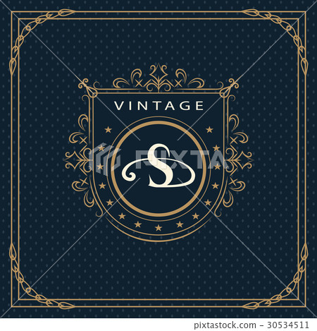 Monogram design. Elegant line logo. Business sign  30534511