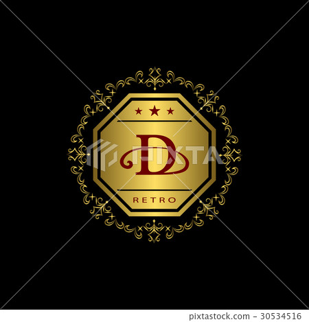 Monogram design. Elegant line logo. Business sign  30534516