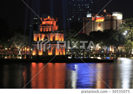 Hoan Kiem Lake and Turtle Tower Hoan Kiem Lake and Turtle Tower 30535073