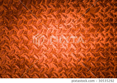 Red metal non slip surface background. Red metal non slip surface background. 30535292