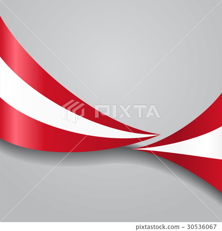 Austrian wavy flag. Vector illustration. Austrian wavy flag. Vector illustration. 30536067