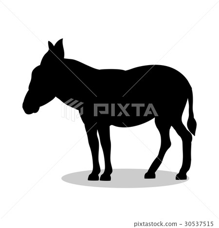 Donkey farm mammal black silhouette animal Donkey farm mammal black silhouette animal 30537515