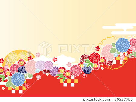 Background material - Japanese pattern image 5 (no birds) 30537796
