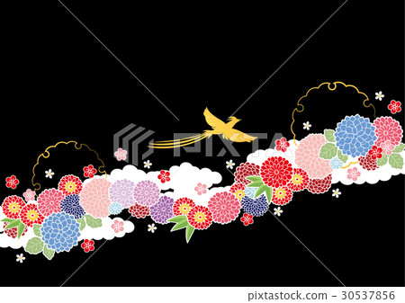 Background material - Japanese pattern image 5 (no birds) 30537856