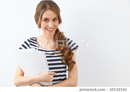 Student Girl near the wall Student Girl near the wall 30538592
