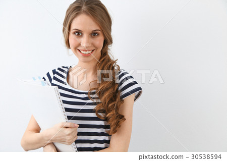 Student Girl near the wall Student Girl near the wall 30538594