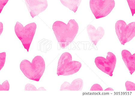seamless pattern with watercolor hearts seamless pattern with watercolor hearts 30539557