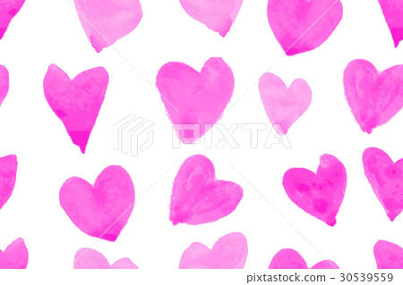 seamless pattern with watercolor hearts seamless pattern with watercolor hearts 30539559