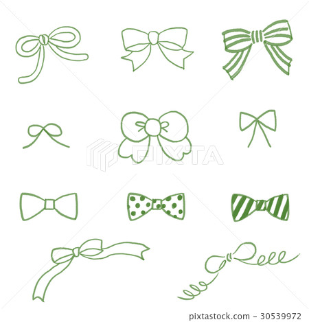 Handwritten ribbon green 30539972