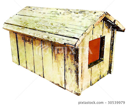 生動的豪華手寫水彩交叉點圖片白色背景：老竹子做了鳥 30539979