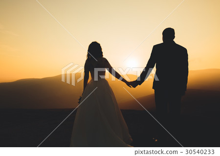 Happy beautiful wedding couple bride and groom at Happy beautiful wedding couple bride and groom at 30540233