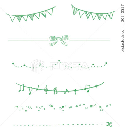 Handwritten material set green Handwritten material set green 30540537