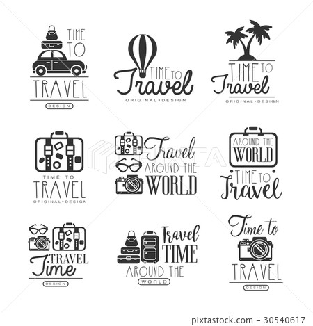 Travel around the world set for label design Travel around the world set for label design 30540617
