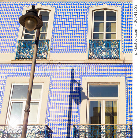 Traditional Portugal tiled building wall 30541555