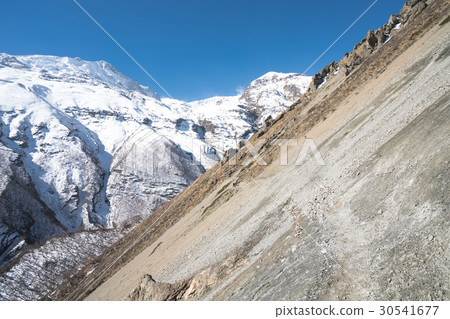 Landscape in Annapurna circuit,trekking in Nepal 30541677