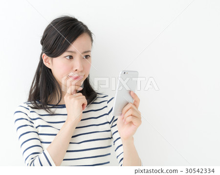 Smartphone · worried lady Smartphone · worried lady 30542334