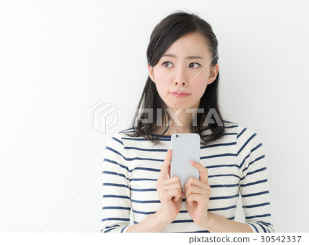 Smartphone · worried lady Smartphone · worried lady 30542337