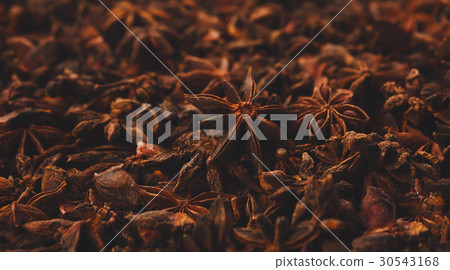 Background texture of star anise fruits and seeds Background texture of star anise fruits and seeds 30543168