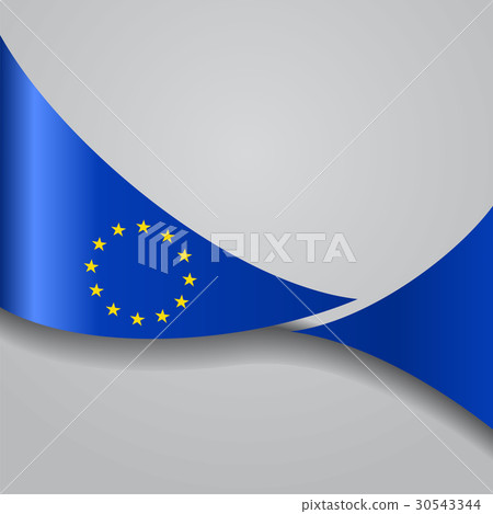 European Union wavy flag. Vector illustration. European Union wavy flag. Vector illustration. 30543344