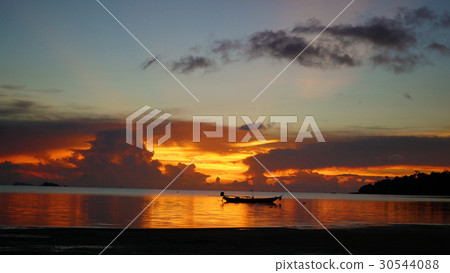 panorama of beautiful sunset by the sea panorama of beautiful sunset by the sea 30544088