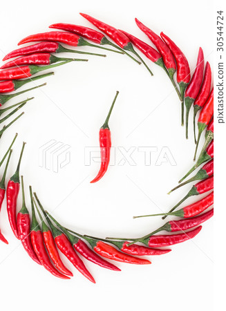 red hot chili peppers, popular spices concept - 30544724