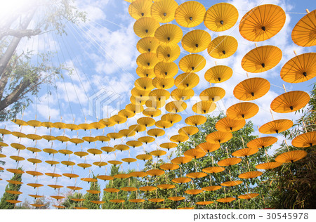 many decoration with hanging umbrella outdoor many decoration with hanging umbrella outdoor 30545978