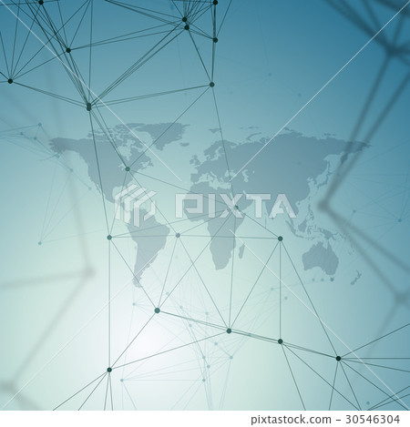 Chemistry pattern, black world map, connecting Chemistry pattern, black world map, connecting 30546304