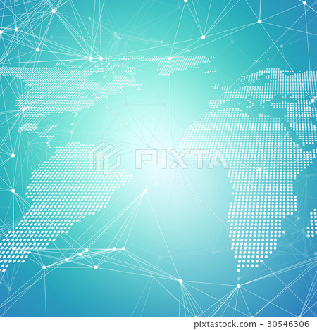 Abstract futuristic network shapes. High tech 30546306