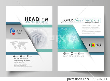 The vector illustration of the editable layout of 30546311