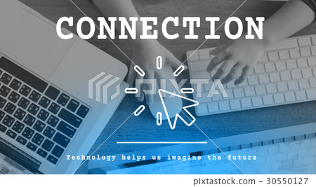 Digital Device Connection Technology Concept Digital Device Connection Technology Concept 30550127