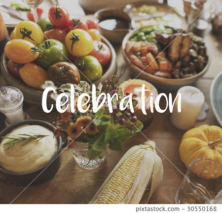 Thnaksgiving Blessing Celebrating Grateful Meal Concept 30550168