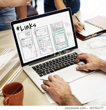 Website development layout sketch drawing 30550177