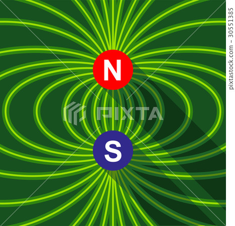 Magnet icon, flat style 30551385