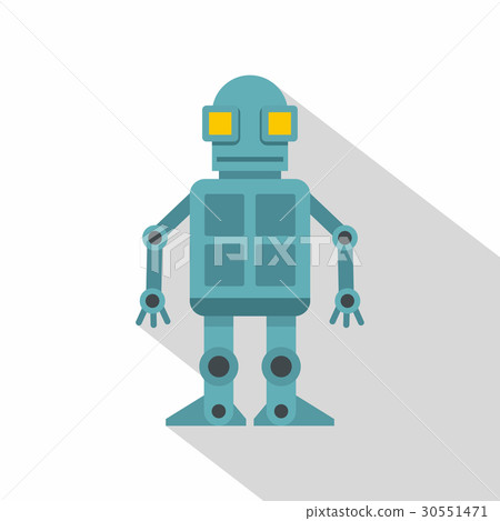 Android robot icon, flat style - Stock Illustration [30551471] - PIXTA