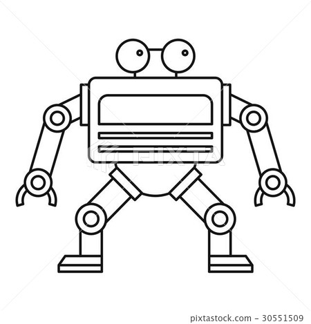 Automation machine robot icon, outline style 30551509