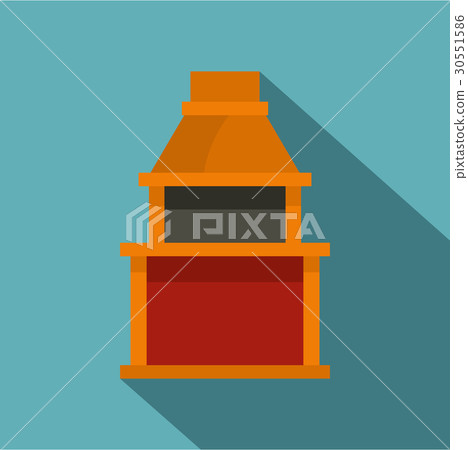 Barbecue gas grill icon, flat style Barbecue gas grill icon, flat style 30551586