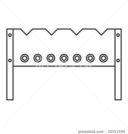 BBQ brazier icon, outline style BBQ brazier icon, outline style 30551594