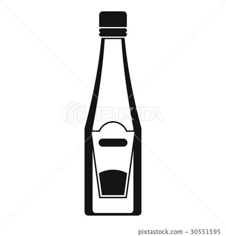 Bottle of ketchup icon, simple style 30551595