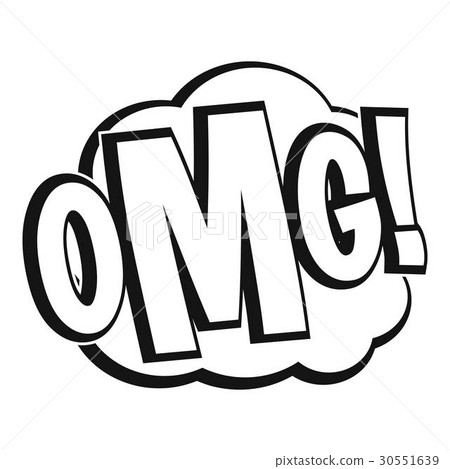 OMG, comic text speech bubble icon, simple style OMG, comic text speech bubble icon, simple style 30551639